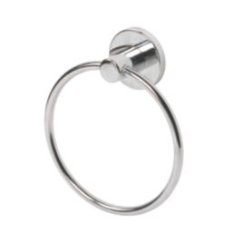 Swirl Cirque Bathroom Towel Holder Ring Chrome-Plated