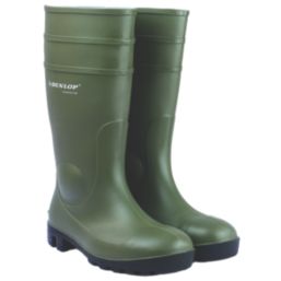 Dunlop Protomastor   Safety Wellies Green Size 5