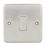 Hager Sollysta WRPS12BSW 10AX 1-Gang 2-Way Light Switch  Brushed Steel with White Inserts