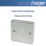 Hager Sollysta WRPS12BSW 10AX 1-Gang 2-Way Light Switch  Brushed Steel with White Inserts