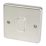 Hager Sollysta WRPS12BSW 10AX 1-Gang 2-Way Light Switch  Brushed Steel with White Inserts