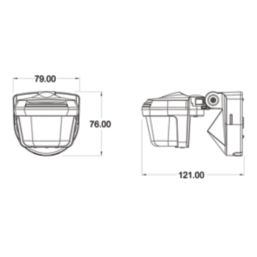 Timeguard SLW2301 Indoor & Outdoor White PIR & Photocell Sensor 180°