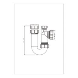 Flomasta Adjustable Height 32mm Basin P Trap with Anti-Syphon