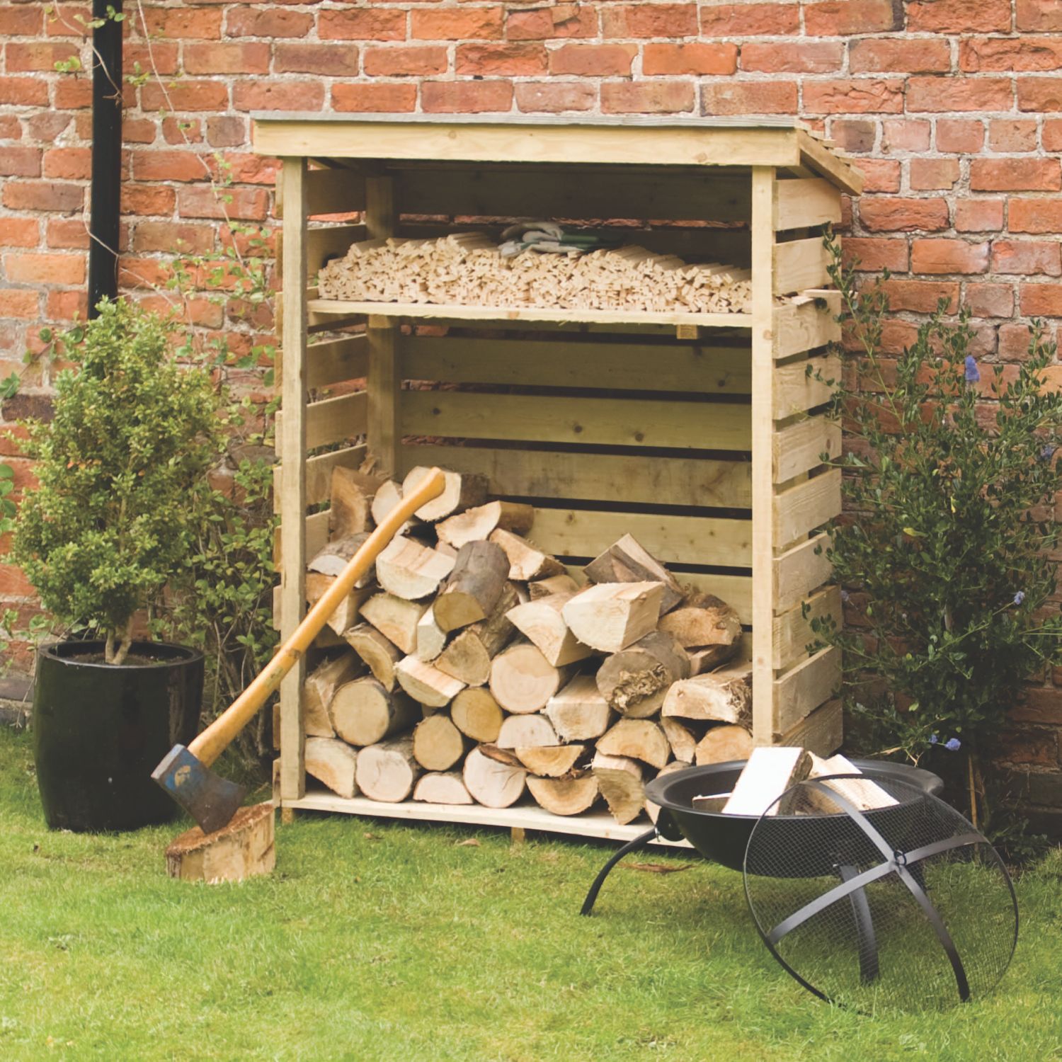 Rowlinson 3' 6" x 1' 6" (Nominal) Timber Log Store (633CL)