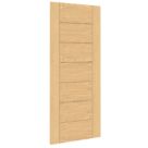 Green & Taylor 7-Door Satin Lacquered Oak Wooden Horizontal Pattern Internal Fire FD30 Door 1981mm x 762mm