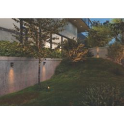 4lite Marinus Outdoor Up & Down Wall Light Silver 2 Pack