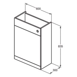 Ideal Standard i.life A WC Unit Quartz Grey Matt 600mm x 845mm x 835mm