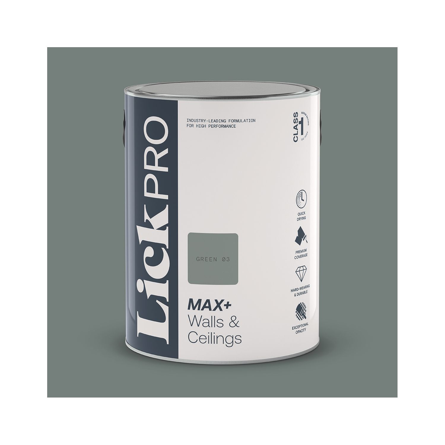 LickPro Max+ 5Ltr Green 03 Matt Emulsion Paint (633JY)