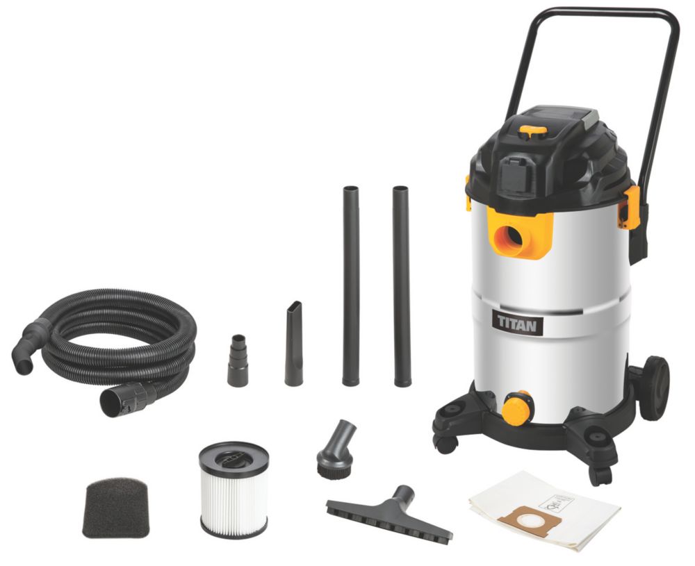 Titan TTB777VAC 1500W 40Ltr Wet Dry Vacuum 220 240V Screwfix