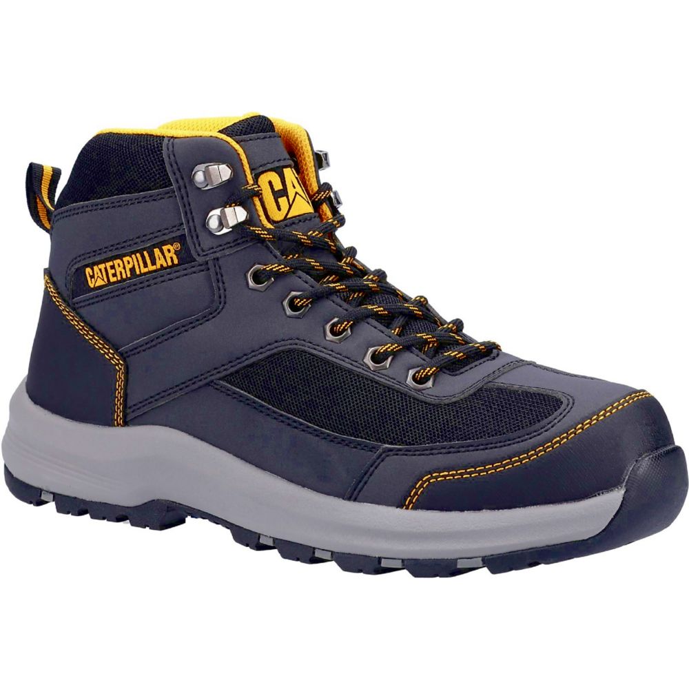 CAT Elmore Mid Size 13 Grey Steel Toe Cap Safety Trainer Boots - Screwfix