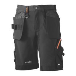 Scruffs Pro Stretch Plus Holster Work Shorts Black 30" W