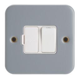 Contactum  13A Switched Metal Clad Fused Spur   with White Inserts