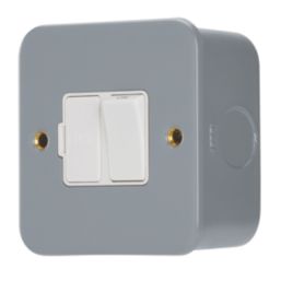 Contactum  13A Switched Metal Clad Fused Spur   with White Inserts