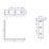 Essentials Corner Brackets White 100mm x 100mm x 16mm 10 Pack