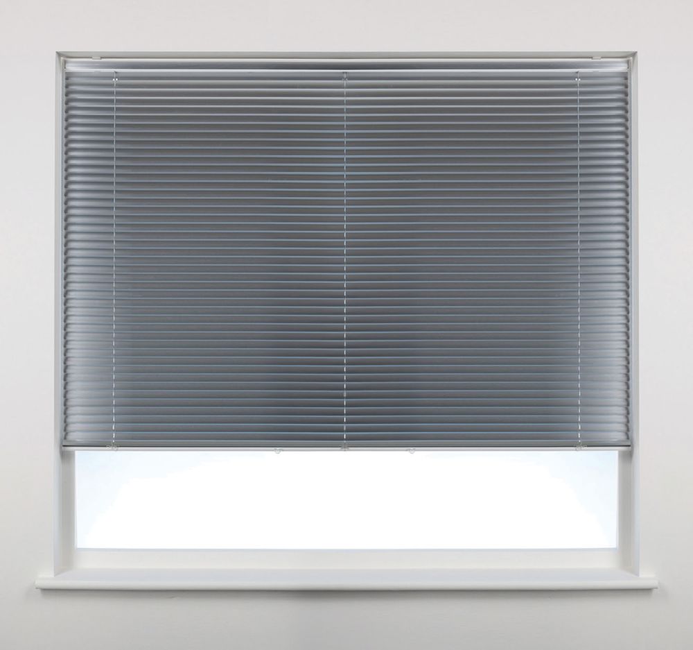Aluminium Cordless Venetian Non-Blackout Blind Silver 1800 x 1200mm ...