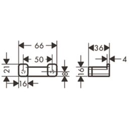 Hansgrohe AddStoris Double Bathroom Hook Chrome