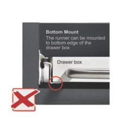 Essentials Steel Self-Closing Roller Drawer Runners 450mm 2 Pack