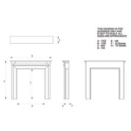 Focal Point Regent Fire Surround White 1100mm x 1022mm