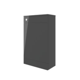 Ohio Bathroom Furniture WC Unit Dark Grey Gloss 501mm x 252mm x 830mm
