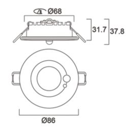 Sylvania Sylspot Fixed  LED Universal Spotlight White 10W 600-1050lm