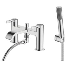 Refurb Swirl Ayre Chrome-Plated 126mm Deck Mounted Dual Control Manual Shower Mixer Tap