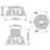 Bemis Shower Tray Feet Black 124mm 4 Pack