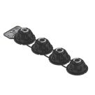 Bemis Shower Tray Feet Black 124mm 4 Pack