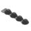 Bemis Shower Tray Feet Black 124mm 4 Pack