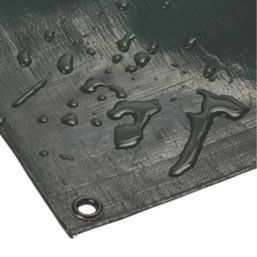 Essentials Tarpaulin Sheet Green/Brown 4m x 5m