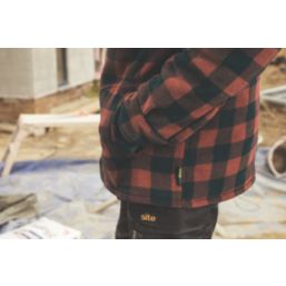 Site  Fleece Shirt Jacket Red/Black Medium 38-40" Chest