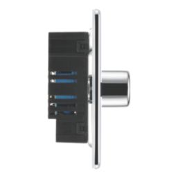 LAP  1-Gang 2-Way LED Dimmer Switch  Polished Chrome with Colour-Matched Inserts