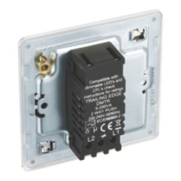 LAP  1-Gang 2-Way LED Dimmer Switch  Polished Chrome with Colour-Matched Inserts
