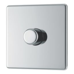 LAP  1-Gang 2-Way LED Dimmer Switch  Polished Chrome with Colour-Matched Inserts