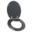 Palmi  Toilet Seat Moulded Bamboo Black