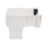 FloPlast  uPVC Square Stop End Outlet White 114mm x 65mm