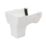 FloPlast  uPVC Square Stop End Outlet White 114mm x 65mm