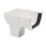 FloPlast  uPVC Square Stop End Outlet White 114mm x 65mm