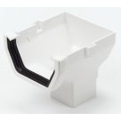 FloPlast  uPVC Square Stop End Outlet White 114mm x 65mm