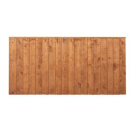 Forest Vertical Board Closeboard  Fence Panels Golden Brown 6' x 3' Pack of 3