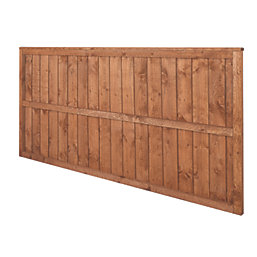 Forest Vertical Board Closeboard  Garden Fencing Panel Golden Brown 6' x 3' Pack of 3