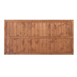 Forest Vertical Board Closeboard  Fence Panels Golden Brown 6' x 3' Pack of 3