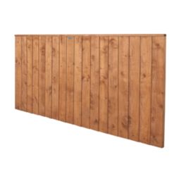 Forest Vertical Board Closeboard  Fence Panels Golden Brown 6' x 3' Pack of 3