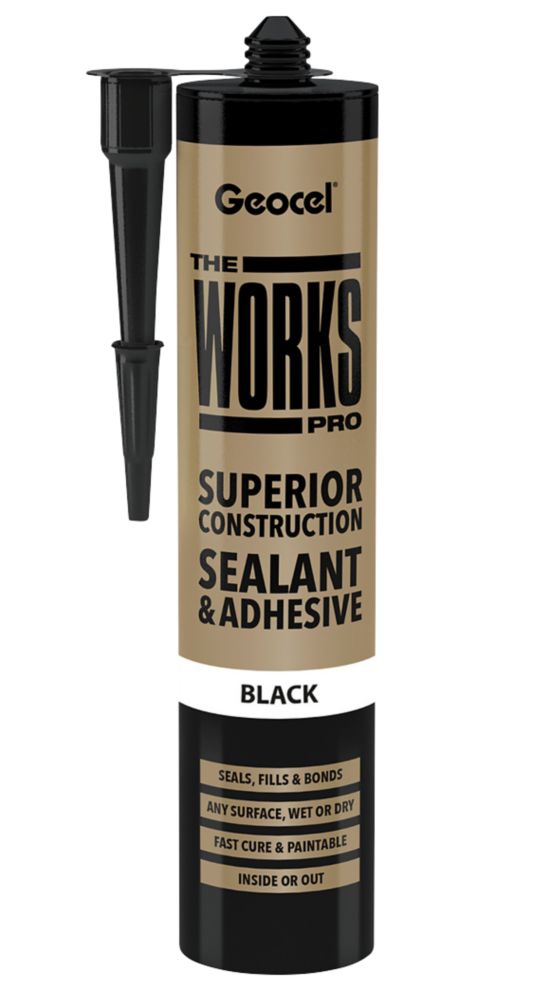 Geocel The Works Pro Sealant and Adhesive Black 290ml