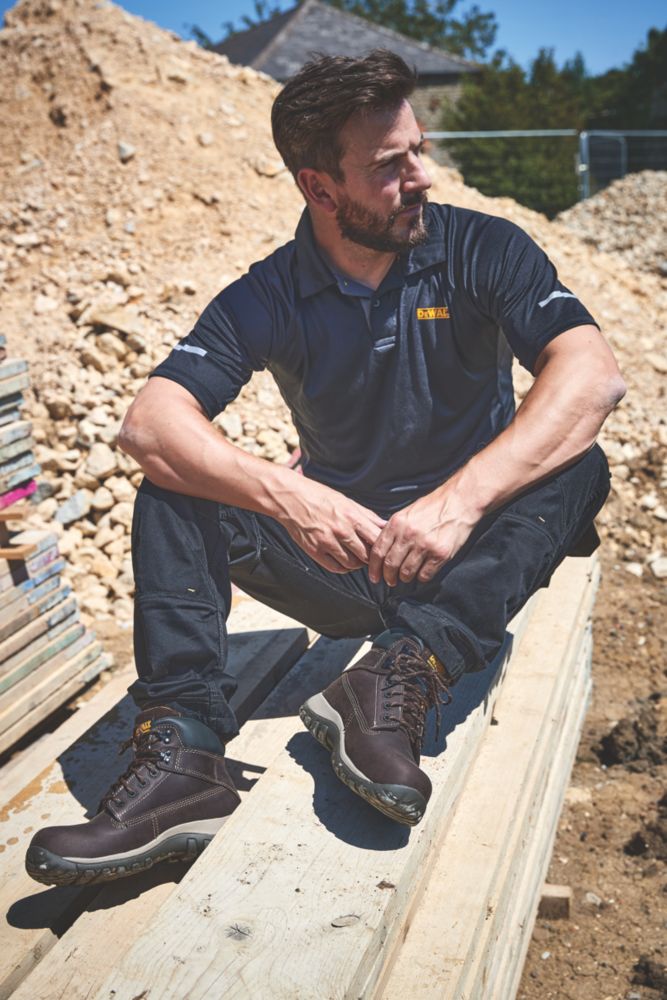 DeWalt Hammer Arbeitsschuhe – Herren Sicherheitsstiefel, Braunes Nubukleder, Mit Zehenschutz