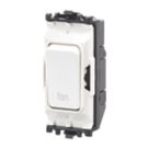 MK Grid Plus 20A Grid DP Fan Isolator Switch White  with Colour-Matched Inserts