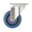 Essentials Heavy Duty Swivel Castor 100mm Blue
