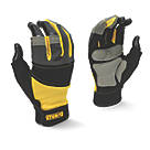 DeWalt DPG214L 3-Finger Framers Gloves Black / Yellow / Grey Large
