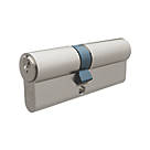 Smith & Locke Fire Rated 6-Pin Euro Double Cylinder Lock 35-45 (80mm) Silver 2 Pack