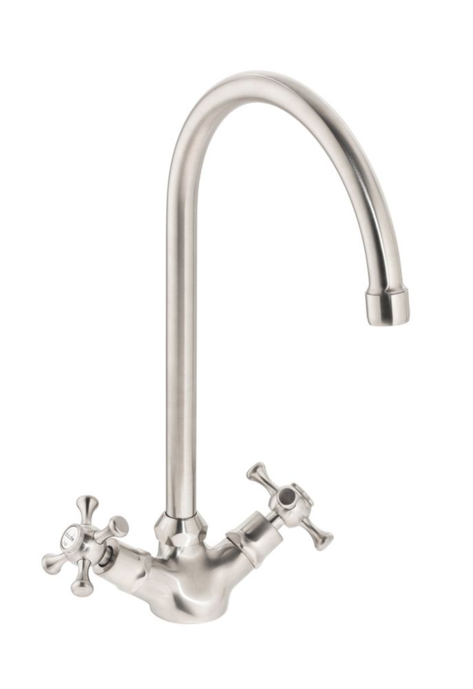 Abode Burford Mono Kitchen Sink Mixer Brushed Nickel
