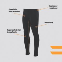 Site Karpoff Base Layer Bottoms Black Medium 27" W 30.7" L